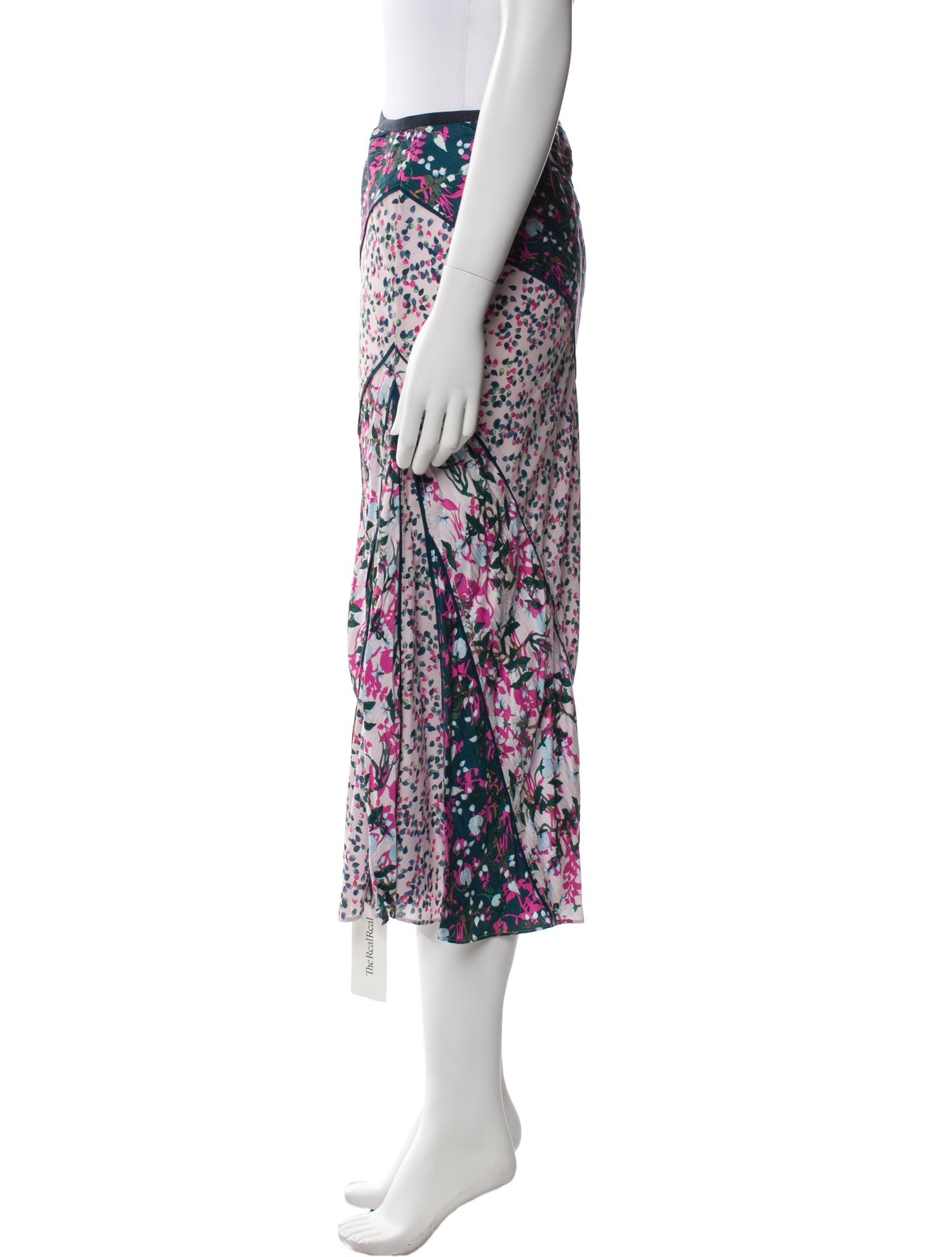Diane von Furstenberg Floral Print Midi Length Skirt
