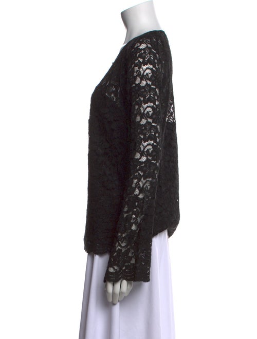 Diane von Furstenberg Lace Pattern Scoop Neck Blouse