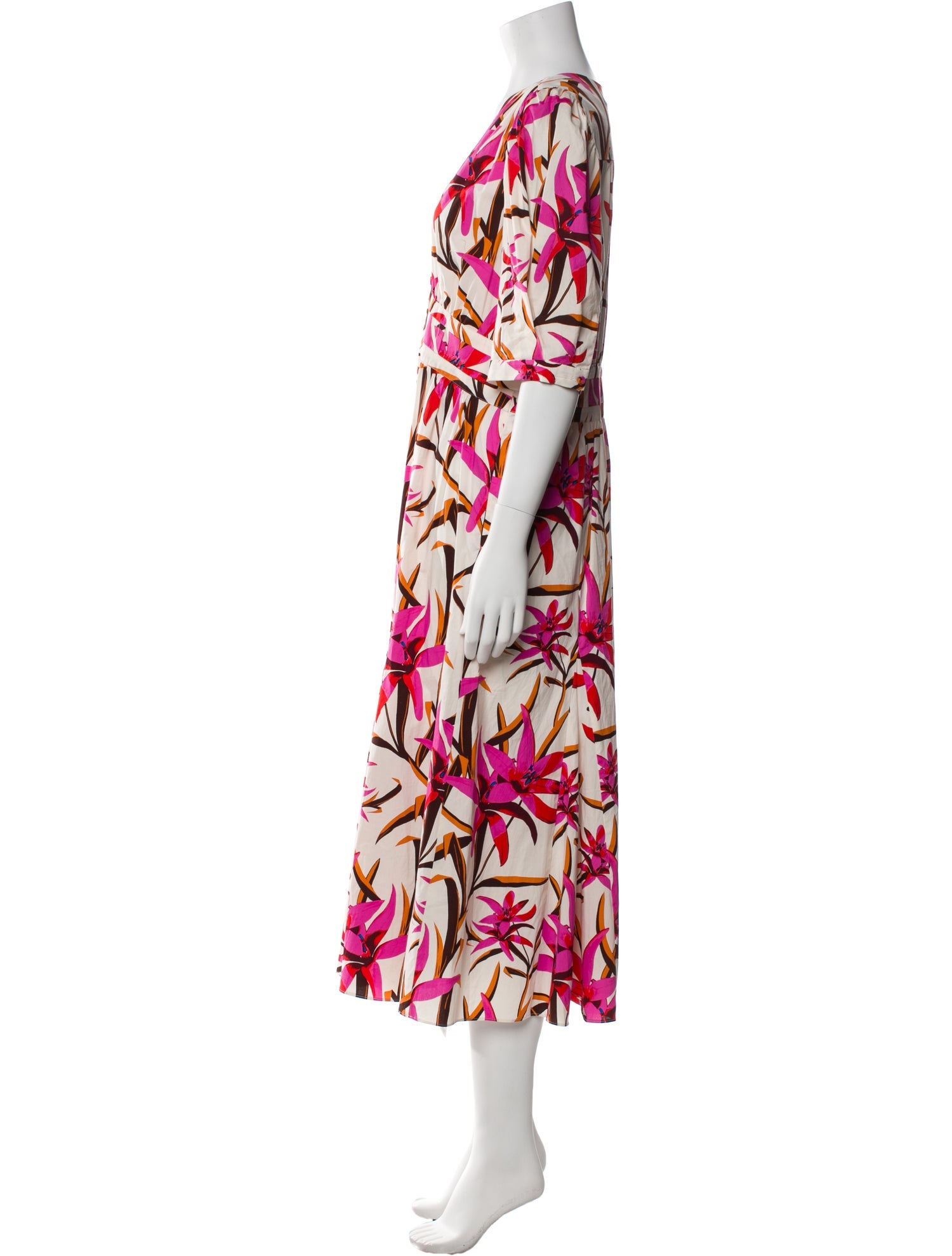 Diane von Furstenberg Floral Print Long Dress