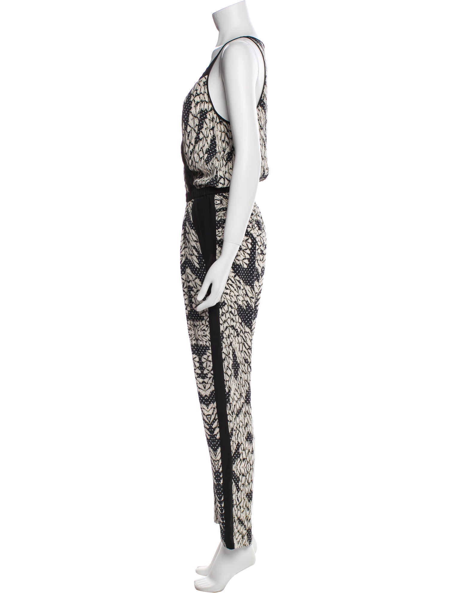 Diane von Furstenberg Silk Printed Jumpsuit