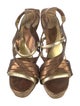 Diane von Furstenberg Leather Lasercut Accents Slingback Sandals
