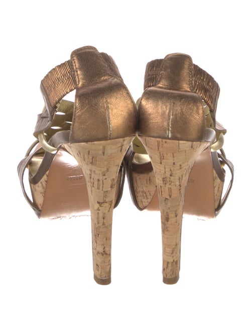 Diane von Furstenberg Leather Lasercut Accents Slingback Sandals