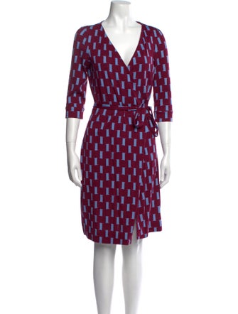 Diane von Furstenberg Printed Knee-Length Dress