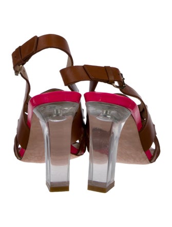 Diane von Furstenberg Leather Slingback Sandals