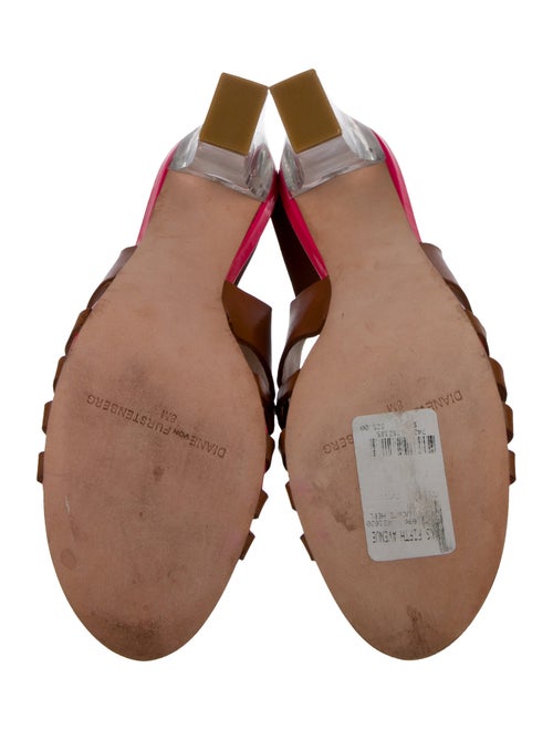 Diane von Furstenberg Leather Slingback Sandals