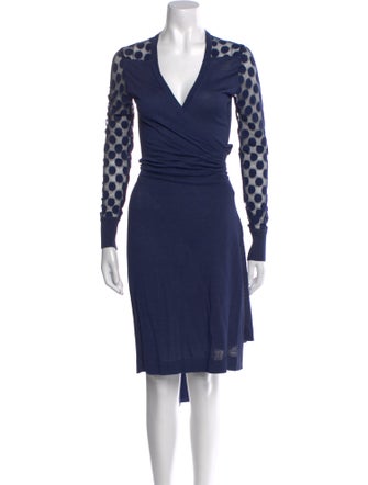 Diane von Furstenberg Silk Polka Dot Print Sweater