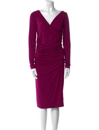 Diane von Furstenberg Cowl Neck Knee-Length Dress