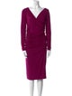 Diane von Furstenberg Cowl Neck Knee-Length Dress