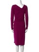 Diane von Furstenberg Cowl Neck Knee-Length Dress