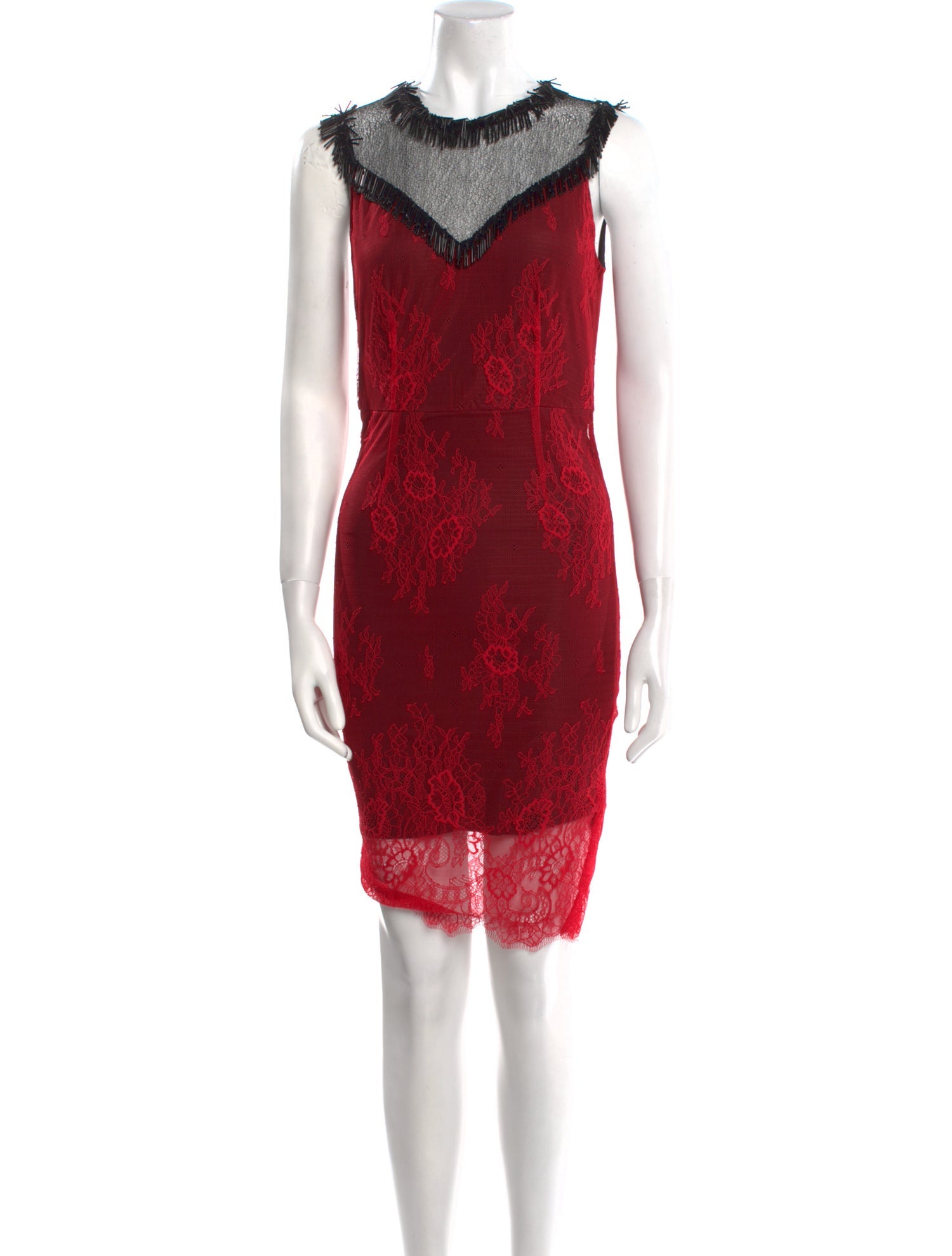 Diane von Furstenberg Lace Pattern Knee-Length Dress