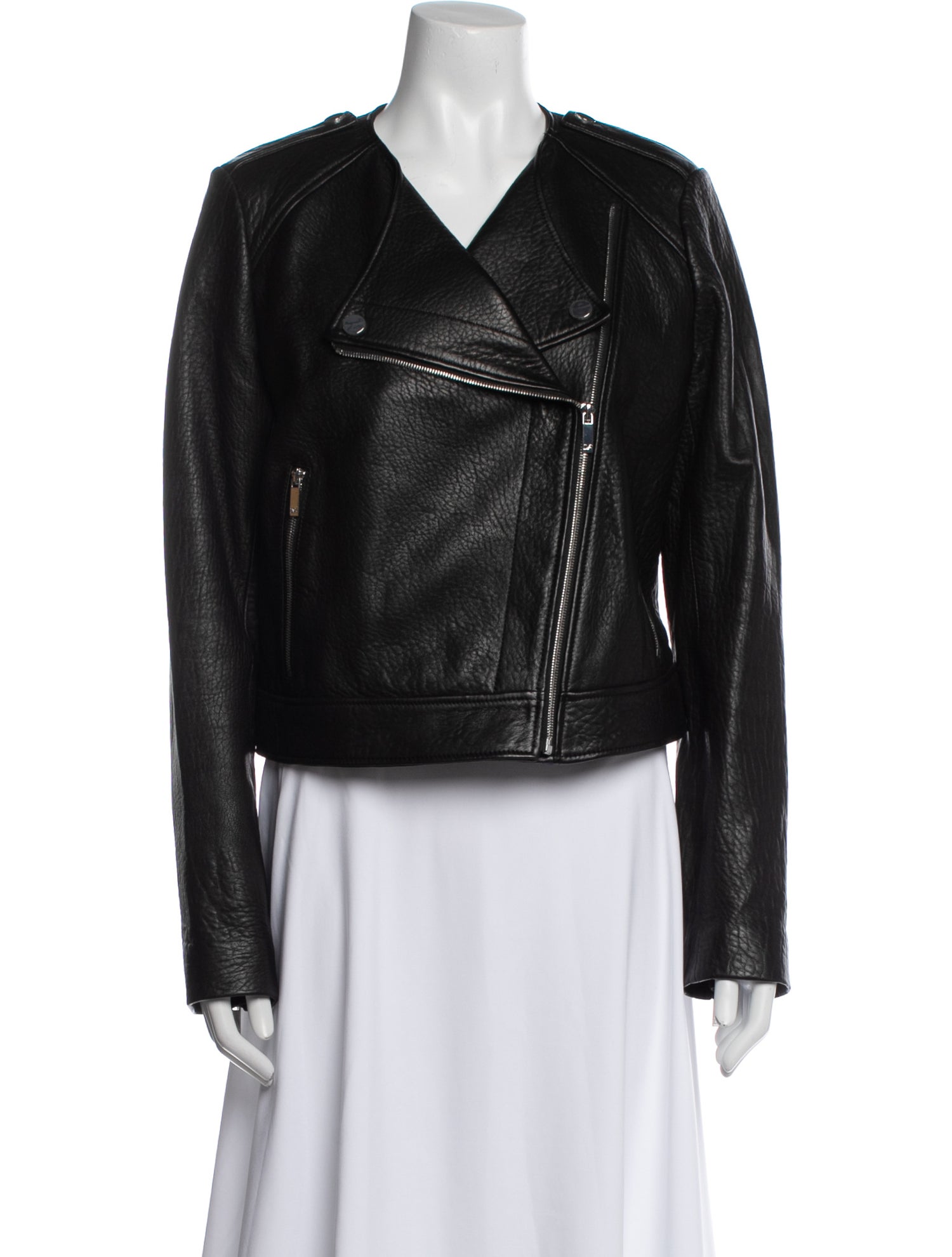 Diane von Furstenberg Leather Biker Jacket