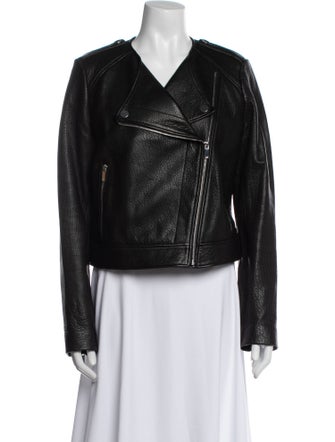 Diane von Furstenberg Leather Biker Jacket