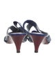 Diane von Furstenberg Leather Colorblock Pattern Slides