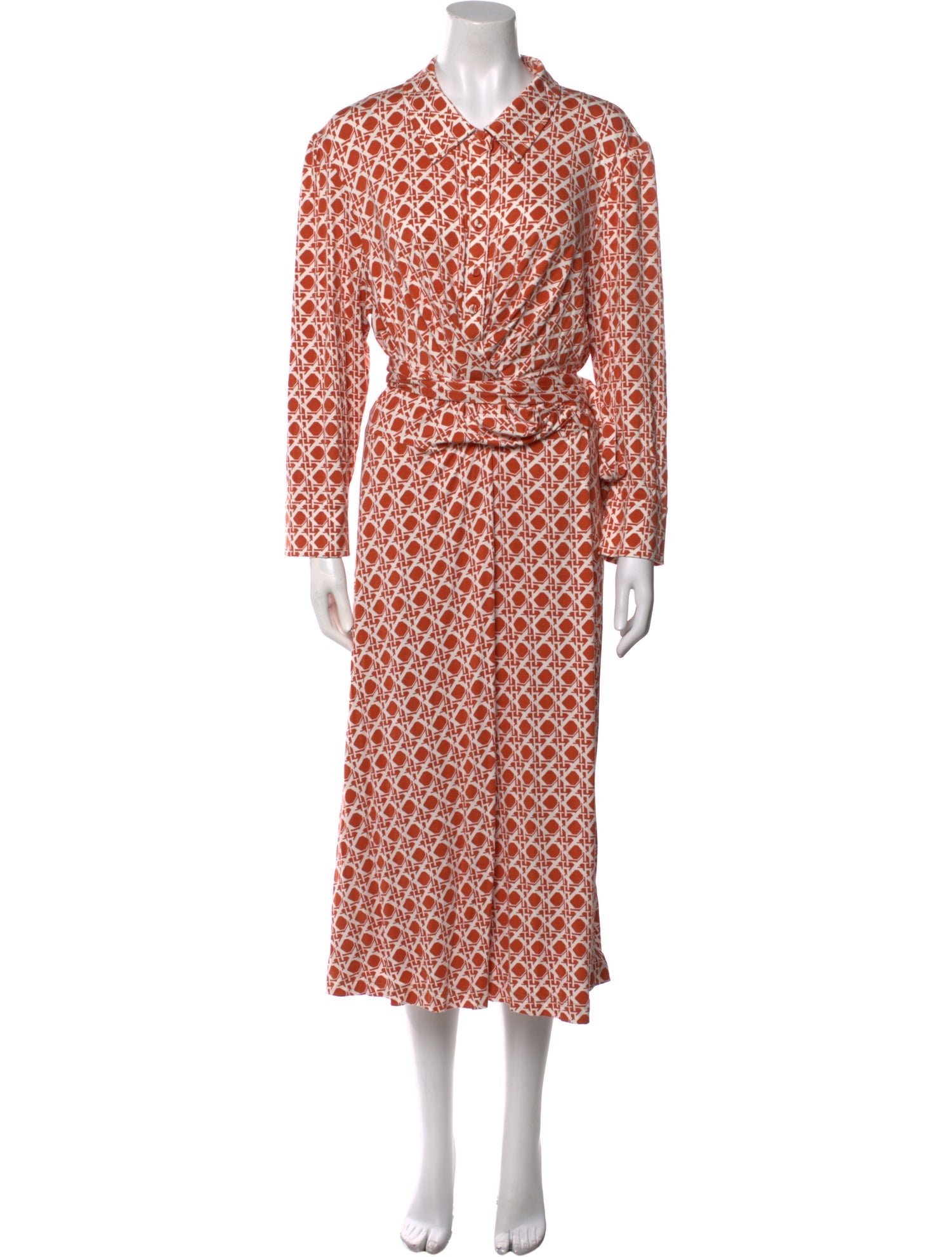 Diane von Furstenberg Animal Print Midi Length Dress