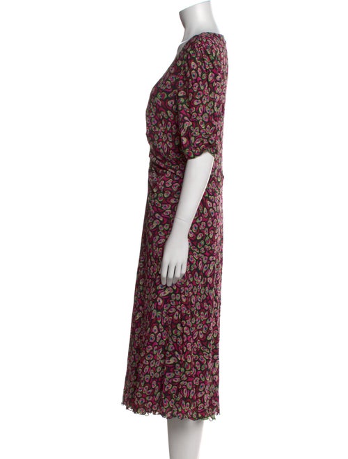 Diane von Furstenberg Floral Print Midi Length Dress