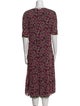 Diane von Furstenberg Floral Print Midi Length Dress