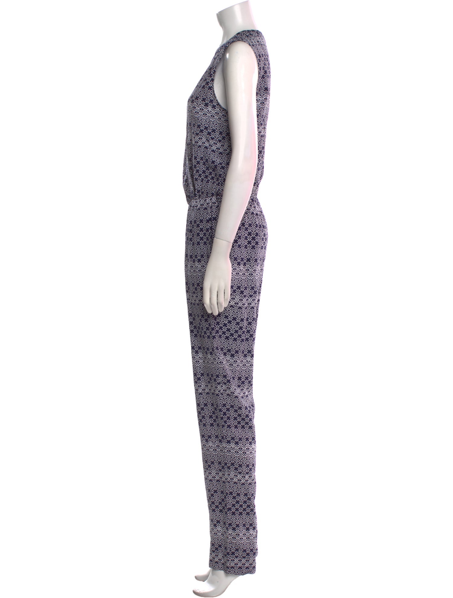 Diane von Furstenberg Silk Printed Jumpsuit
