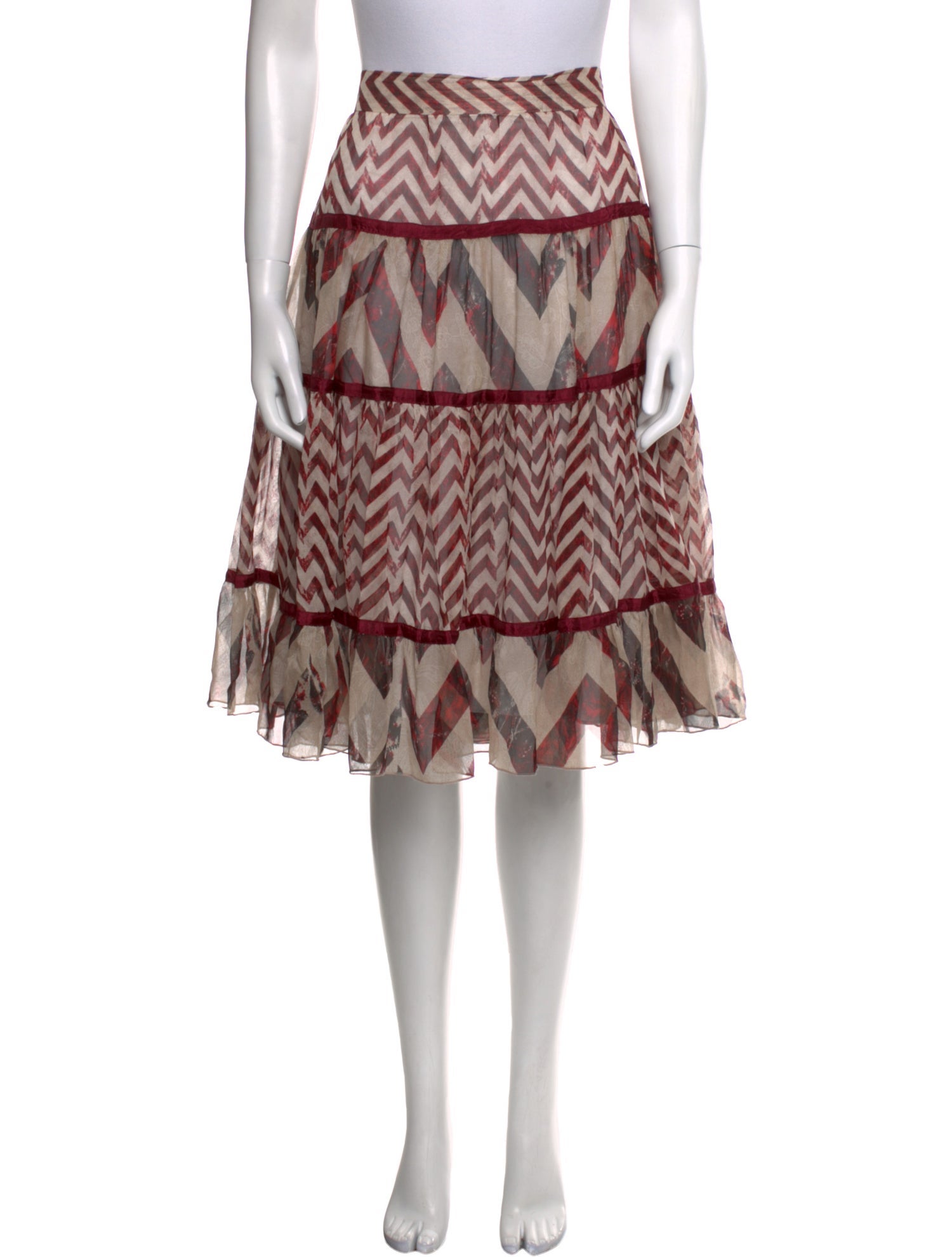 Diane von Furstenberg Silk Knee-Length Skirt