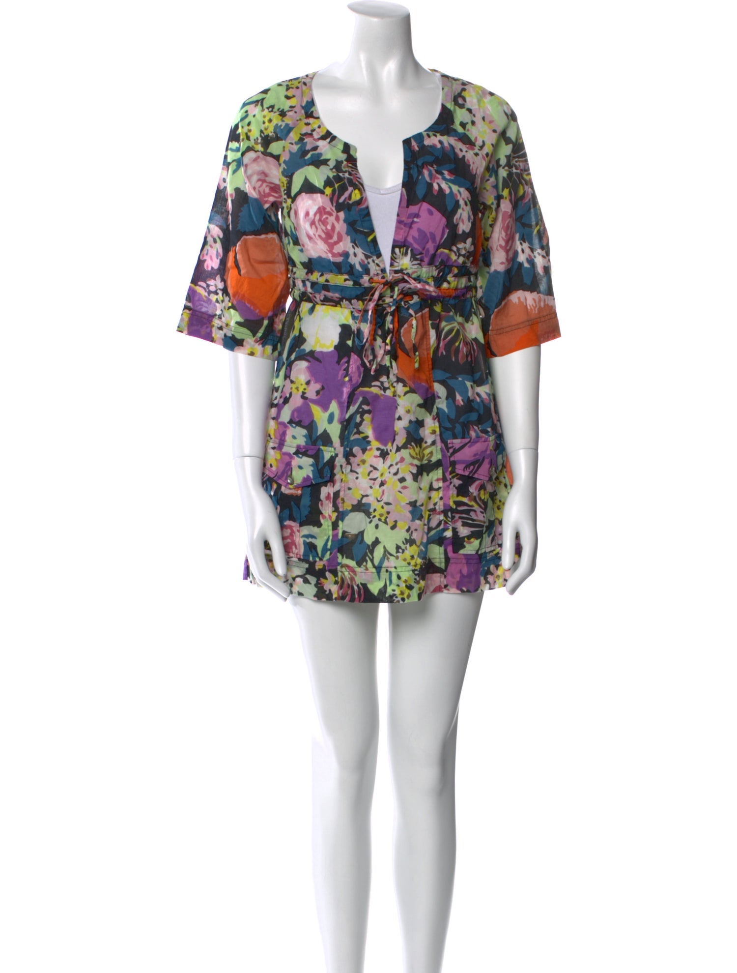 Diane von Furstenberg Floral Print Mini Dress