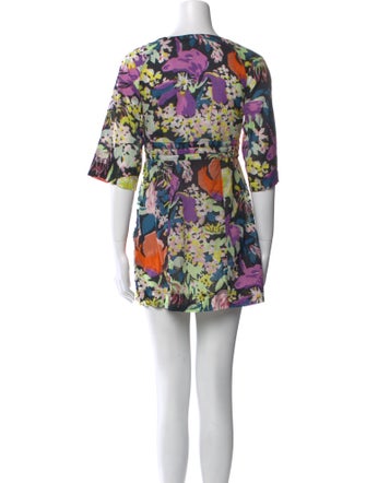 Diane von Furstenberg Floral Print Mini Dress