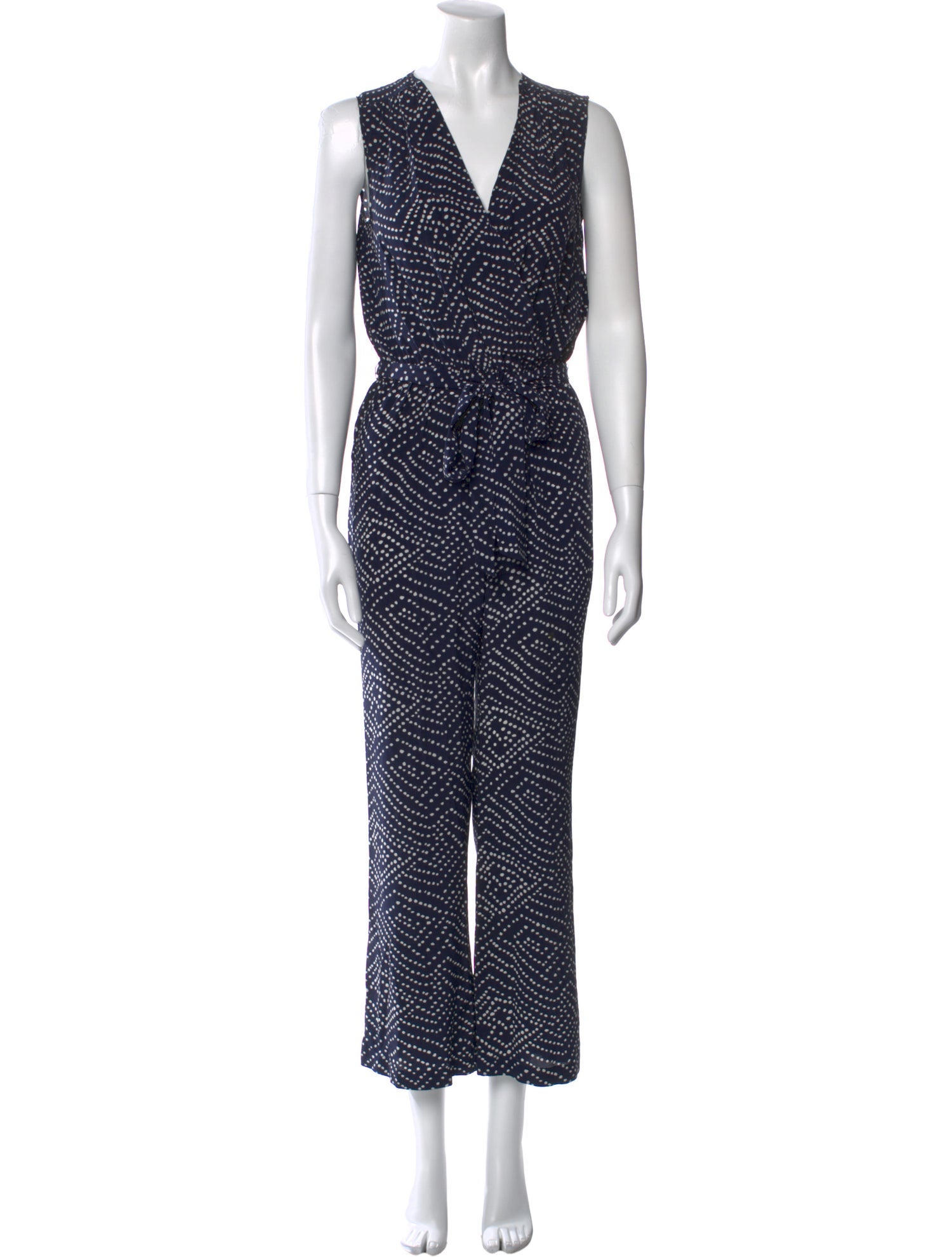 Diane von Furstenberg Silk Polka Dot Print Jumpsuit