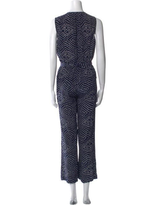 Diane von Furstenberg Silk Polka Dot Print Jumpsuit