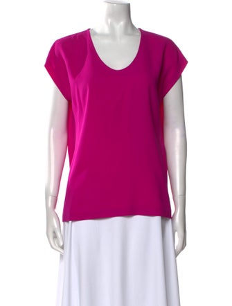 Diane von Furstenberg Scoop Neck Short Sleeve T-Shirt