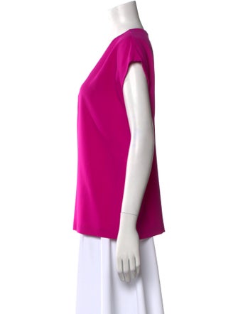 Diane von Furstenberg Scoop Neck Short Sleeve T-Shirt