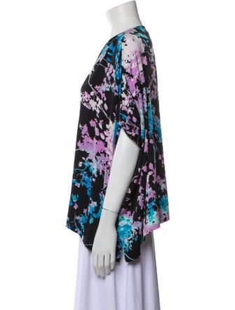 Diane von Furstenberg Silk Floral Print Blouse