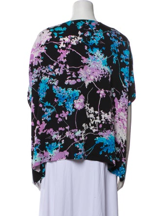 Diane von Furstenberg Silk Floral Print Blouse