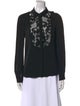 Diane von Furstenberg Silk Long Sleeve Button-Up Top