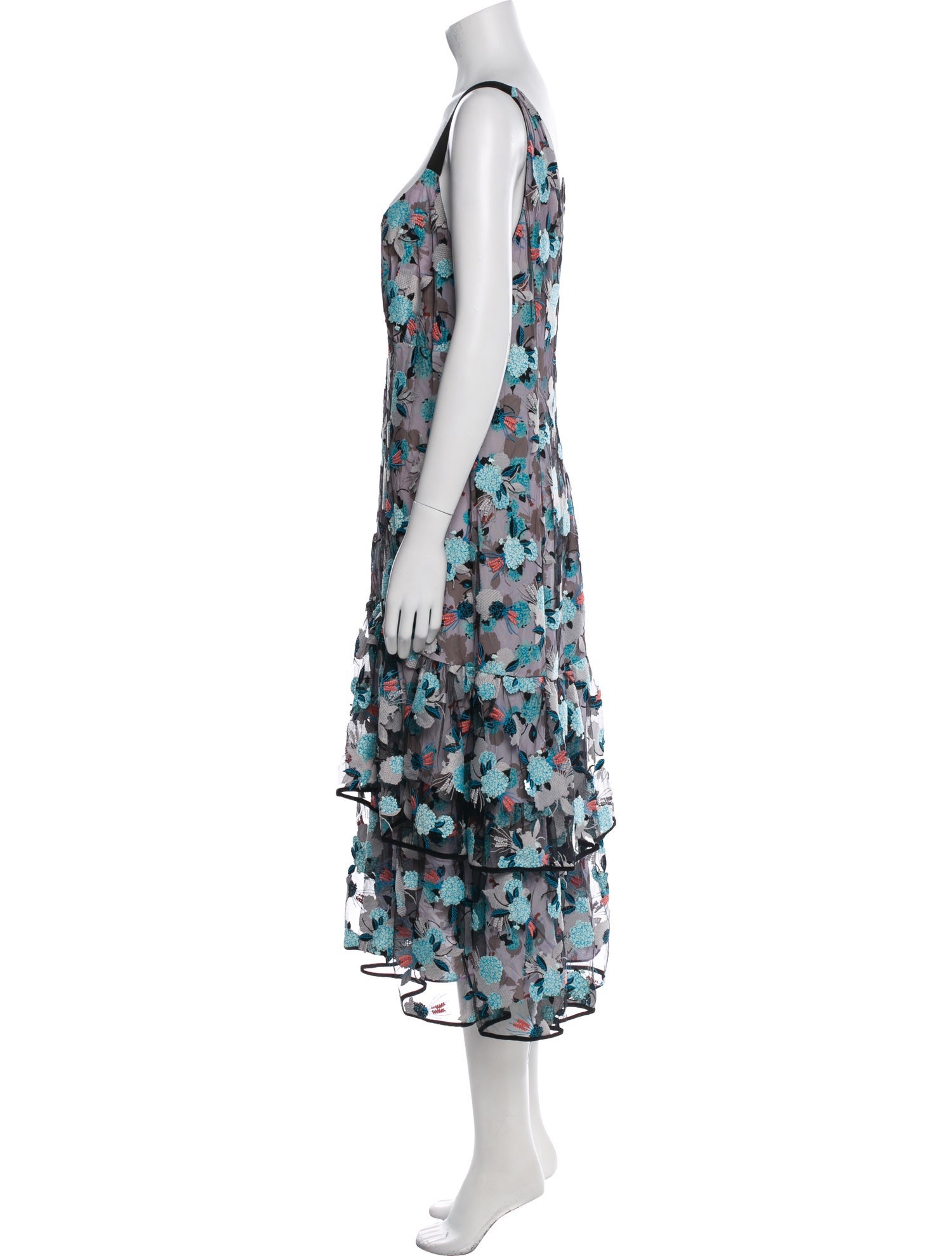 Diane von Furstenberg Floral Print Midi Length Dress w/ Tags