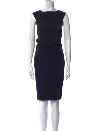 Diane von Furstenberg Bateau Neckline Midi Length Dress