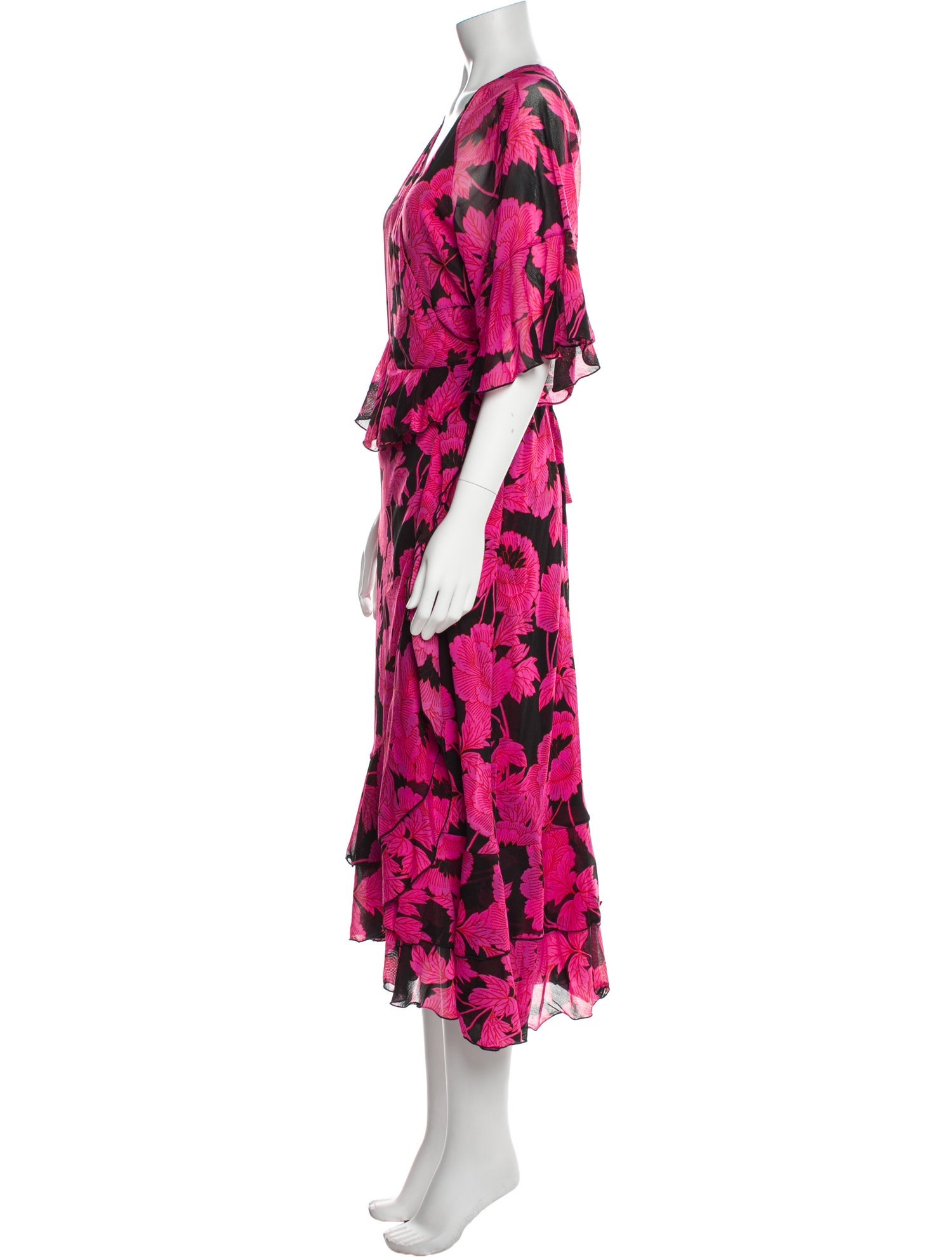Diane von Furstenberg Floral Print Long Dress w/ Tags