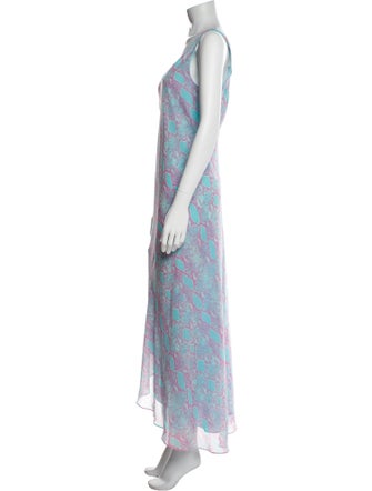 Diane von Furstenberg Floral Print Long Dress