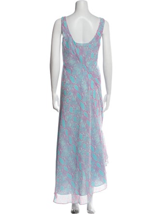 Diane von Furstenberg Floral Print Long Dress