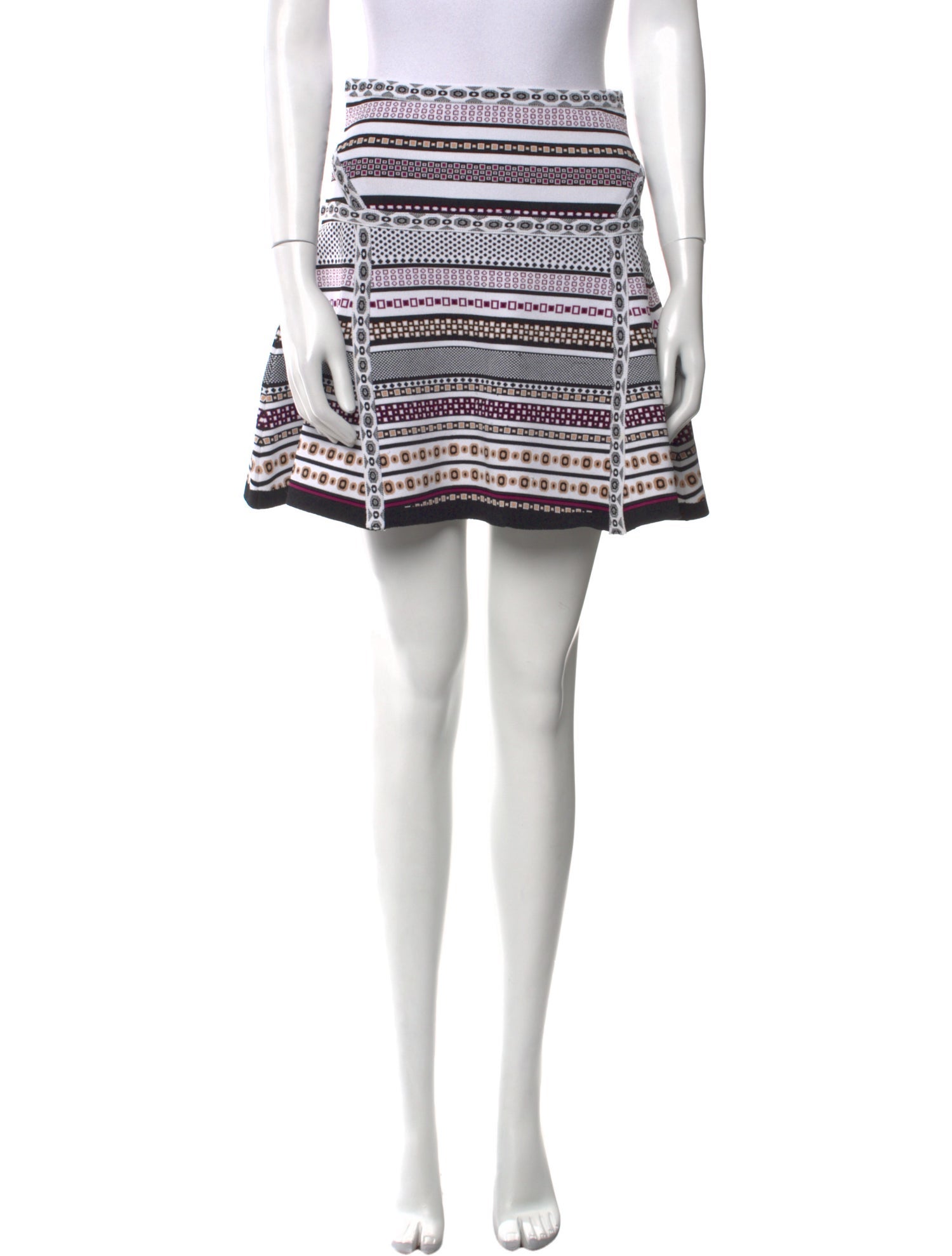 Diane von Furstenberg Striped Mini Skirt
