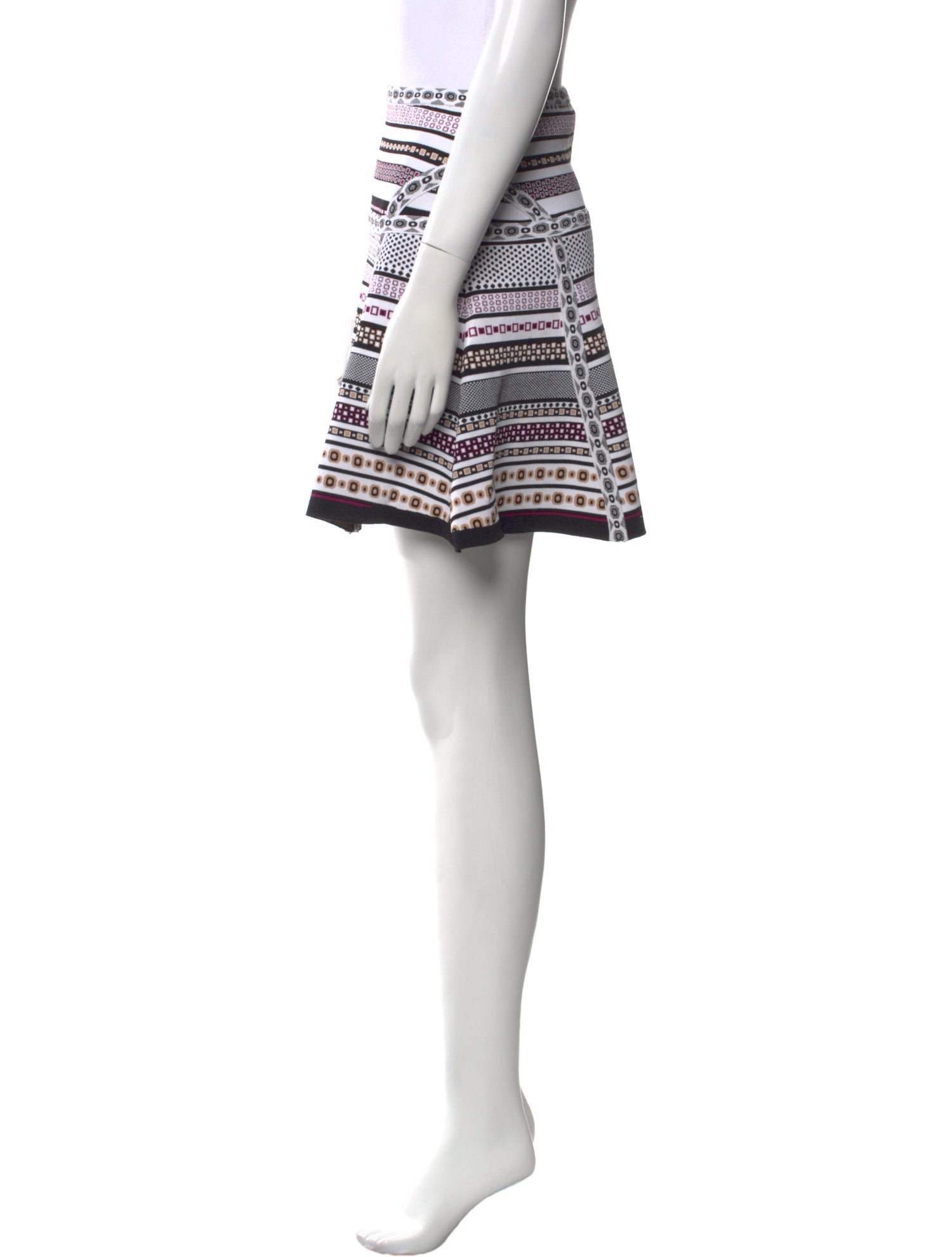 Diane von Furstenberg Striped Mini Skirt