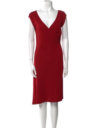 Diane von Furstenberg V-Neck Knee-Length Dress