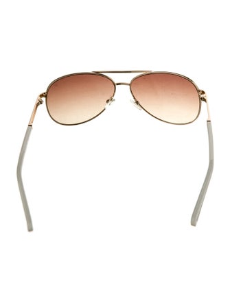 Diane von Furstenberg Aviator Gradient Sunglasses