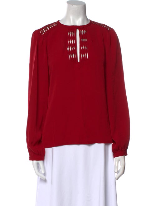 Diane von Furstenberg Silk Crew Neck Blouse