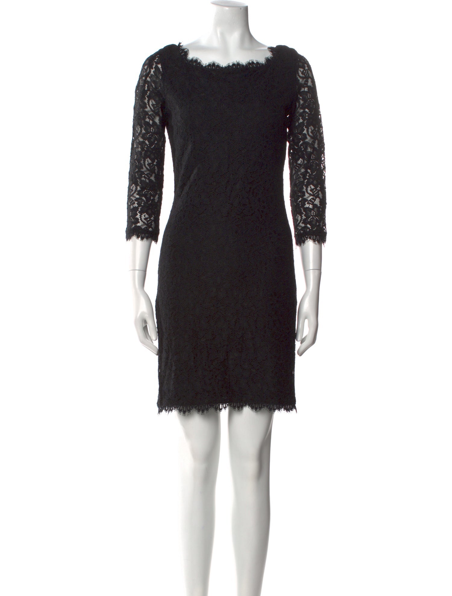 Diane von Furstenberg Lace Pattern Mini Dress