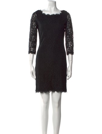 Diane von Furstenberg Lace Pattern Mini Dress