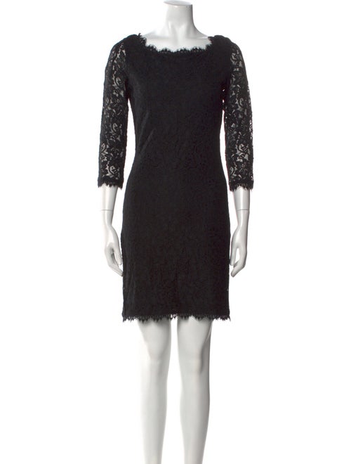Diane von Furstenberg Lace Pattern Mini Dress