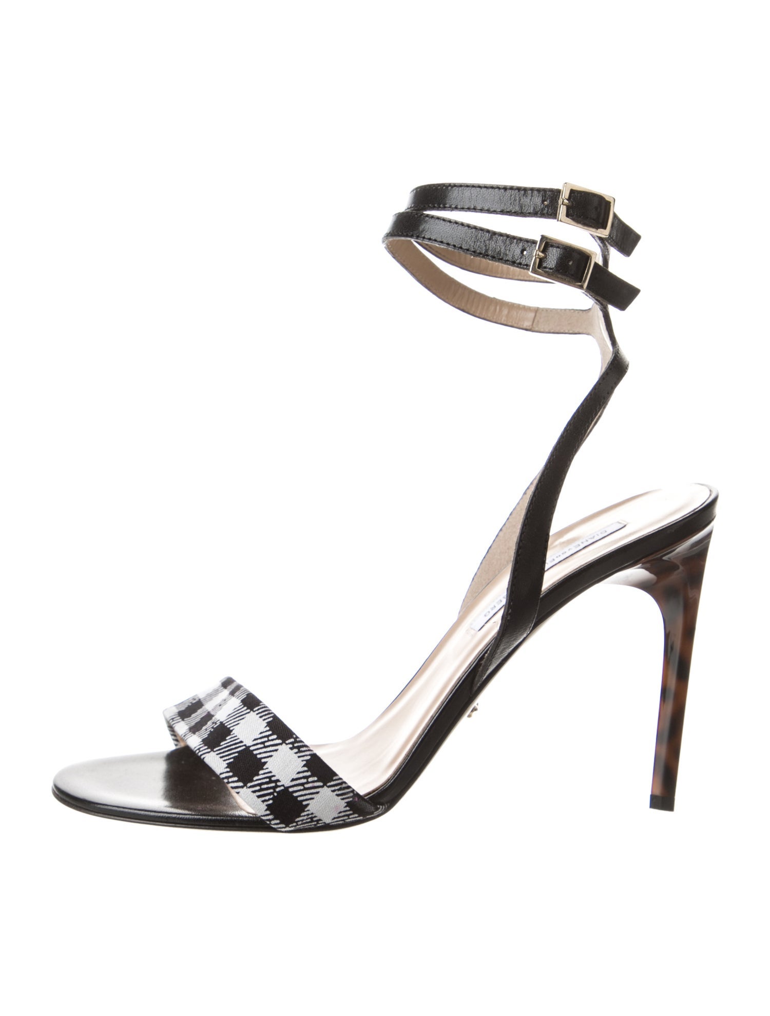 Diane von Furstenberg Leather Printed Sandals