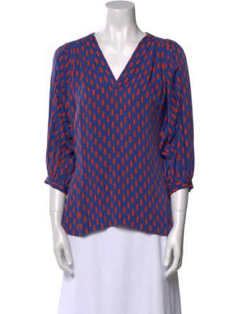 Diane von Furstenberg Silk Printed Blouse