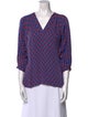 Diane von Furstenberg Silk Printed Blouse