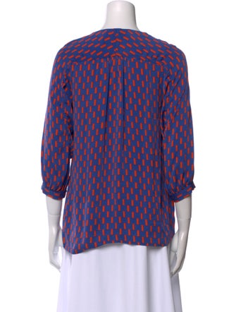 Diane von Furstenberg Silk Printed Blouse