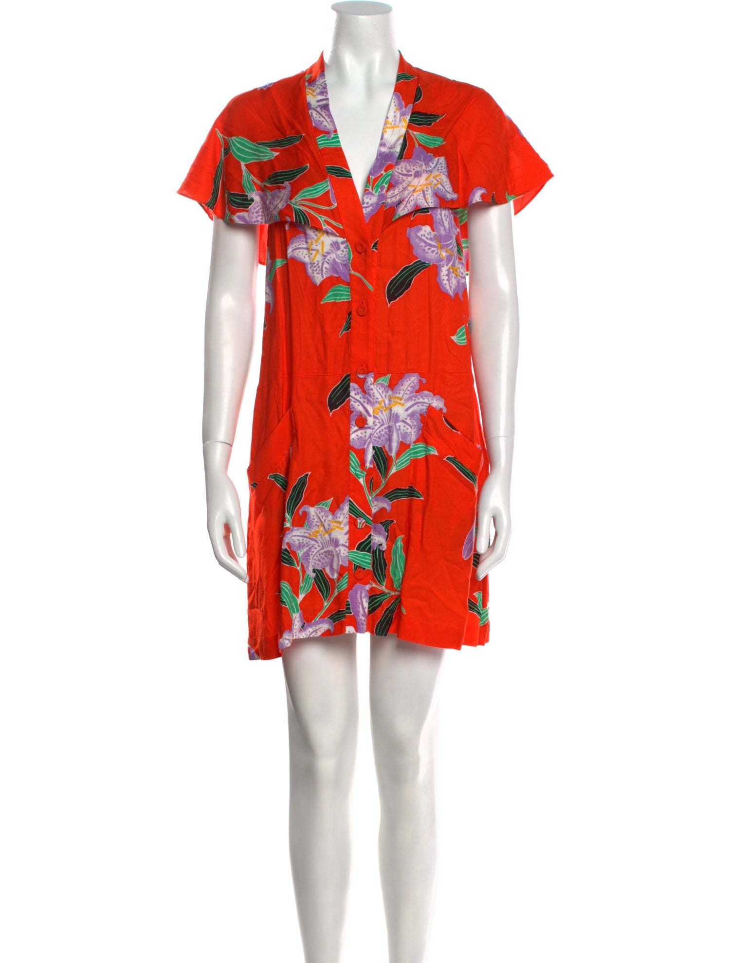 Diane von Furstenberg Floral Print Mini Dress