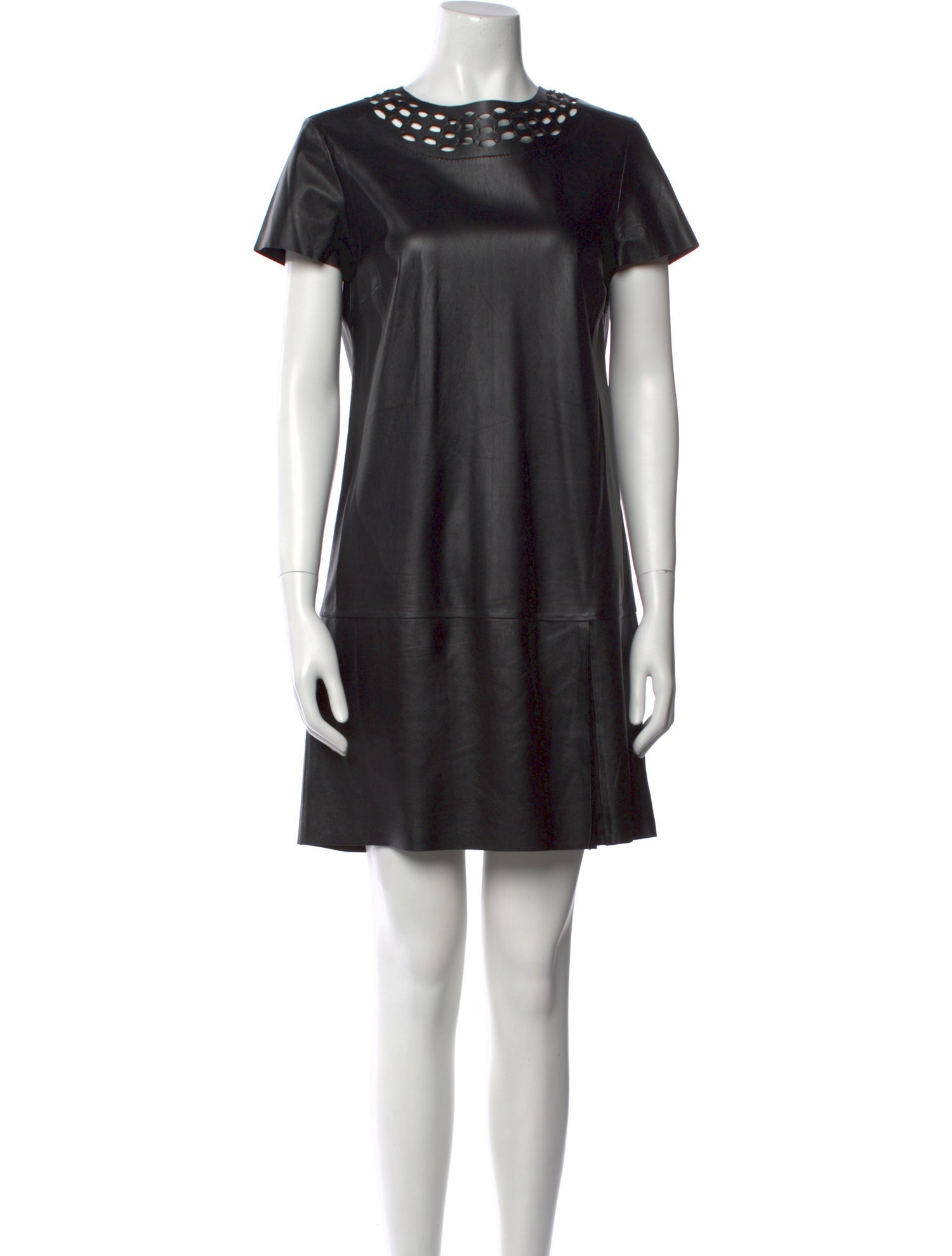 Diane von Furstenberg Leather Mini Dress